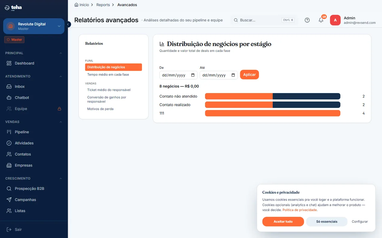 Relatórios avançados