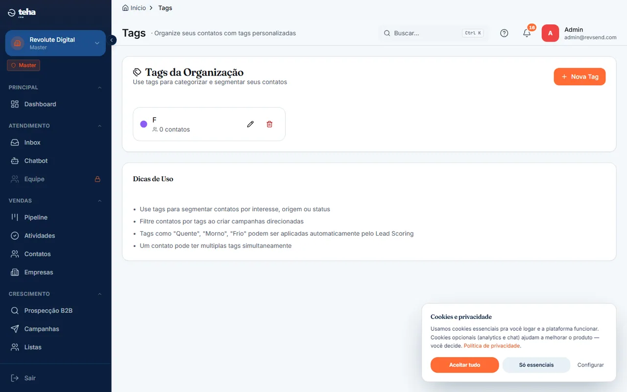 Tags e segmentação
